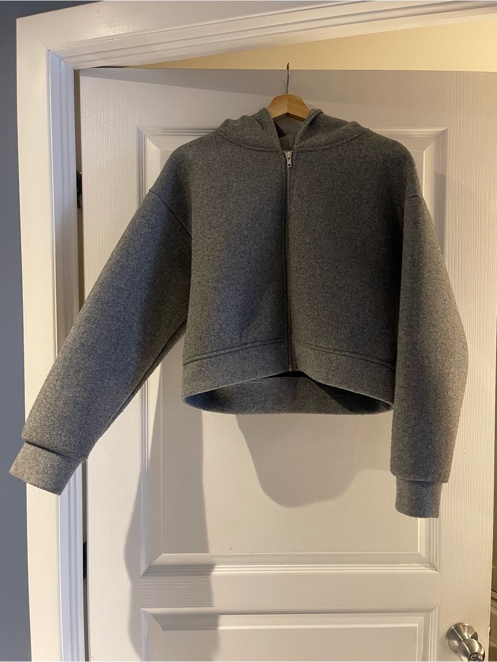 Zara Heather Gray Hooded Jacket